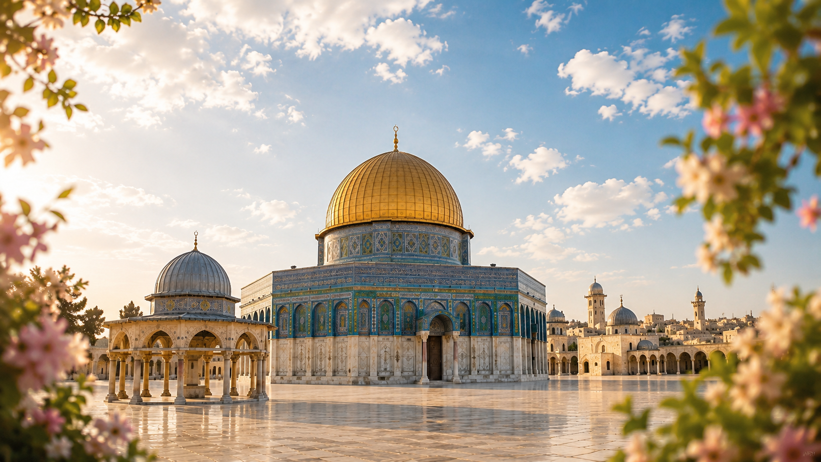 The Dome of the Rock in the Baitulmaqdis compound, Jerusalem
